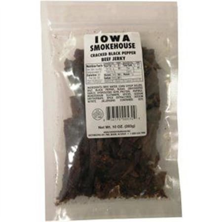 Iowa Smokehouse & Preferred Wholesale Iowa Smokehouse & Preferred Wholesale 253841 10 oz Cracked Black Pepper Flavor Beef Jerky - Pack of 6 253841